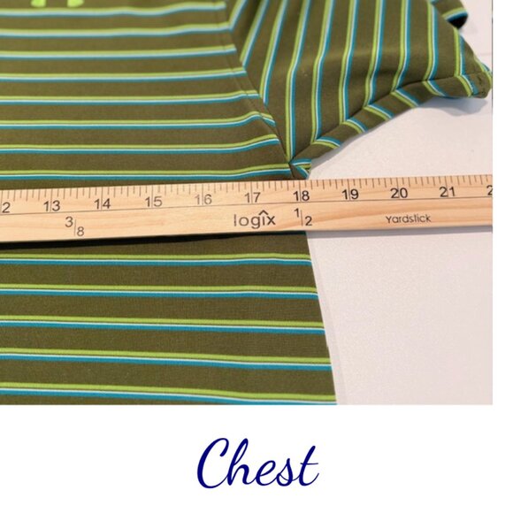 Under Armour Men’s Green Striped Polo Shirt Size Small | Performance Golf Top - Picture 5 of 7